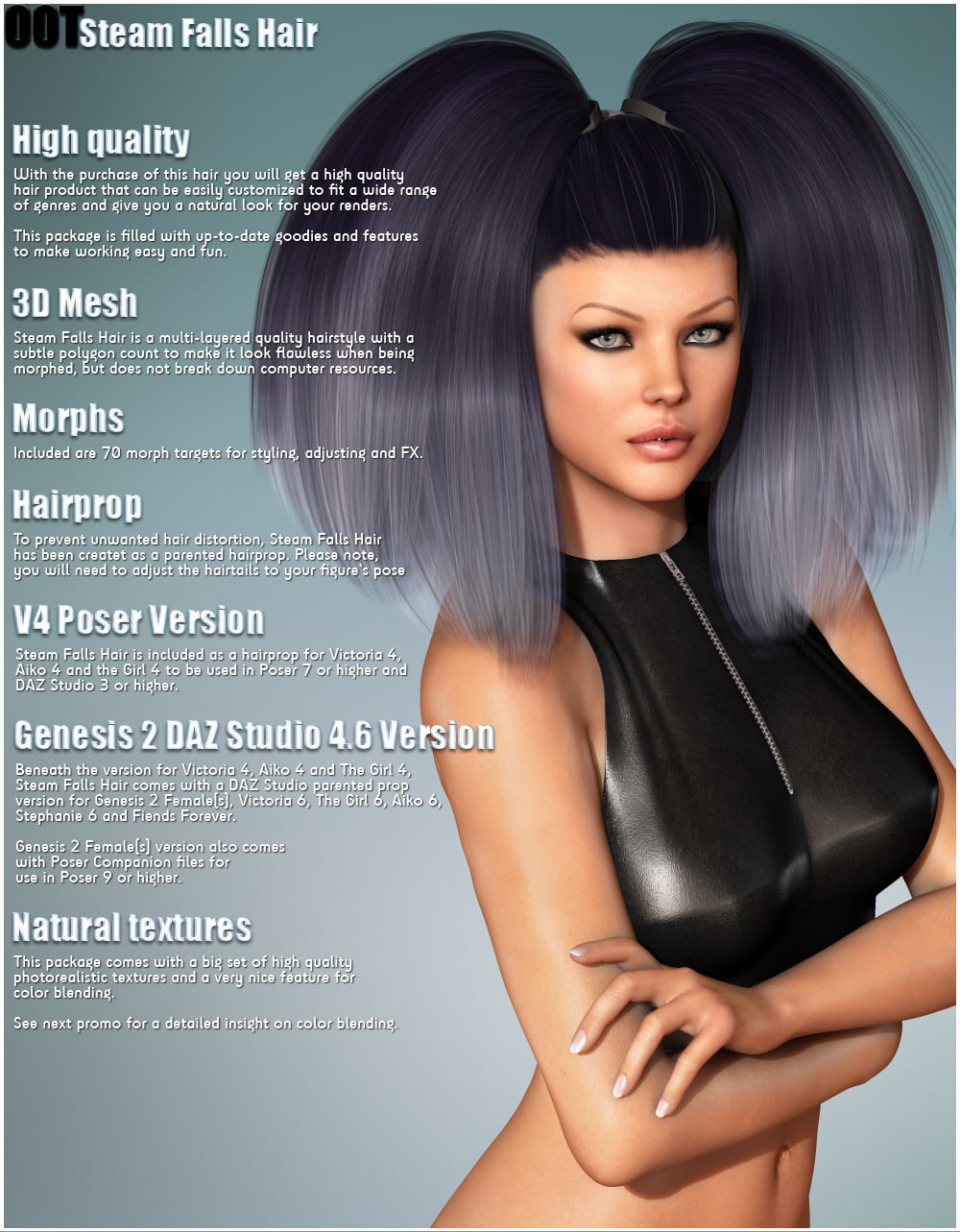 Steam Falls Hair and OOT Hairblending