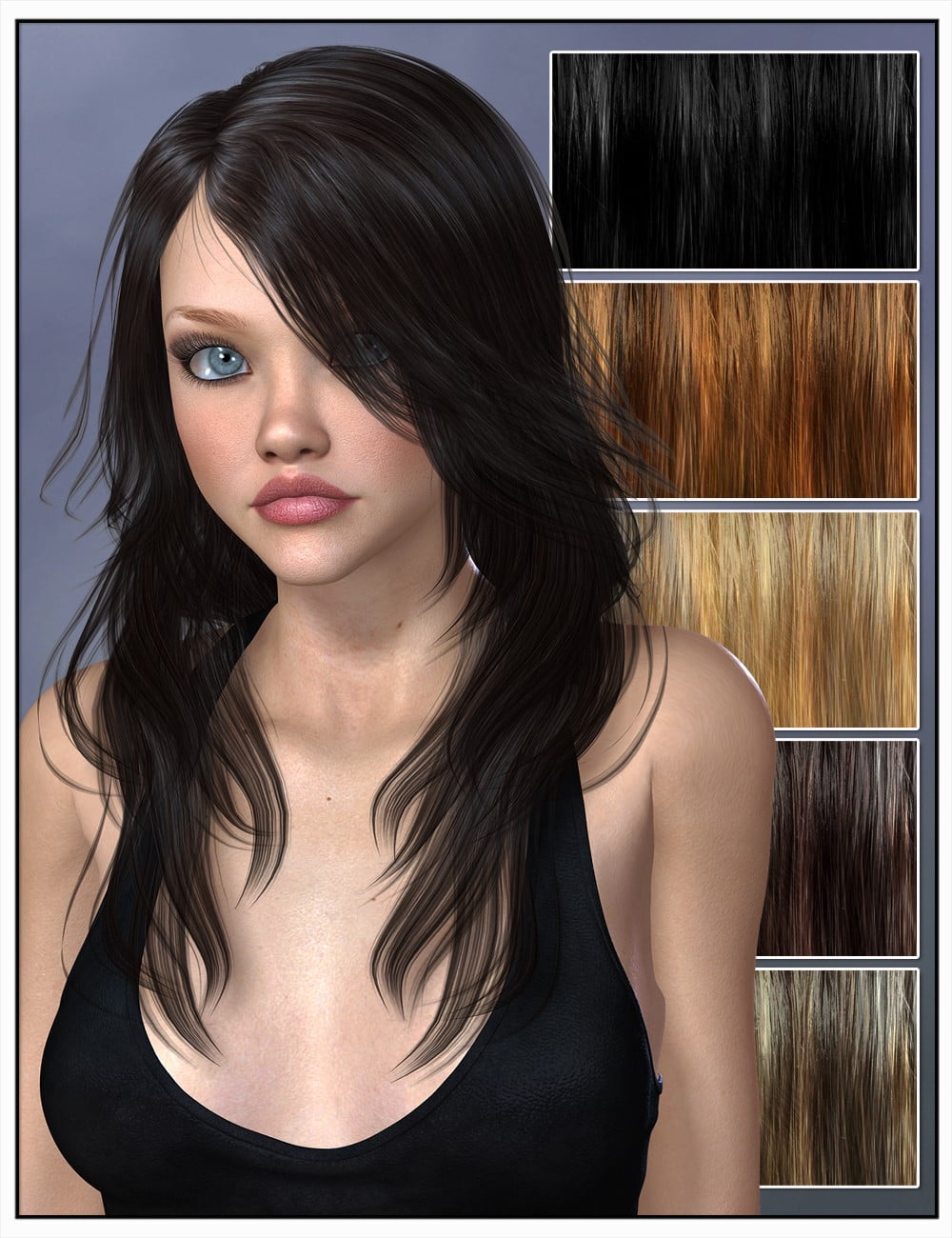Lilyanne Hair for Genesis 2 Female(s) and Victoria 4