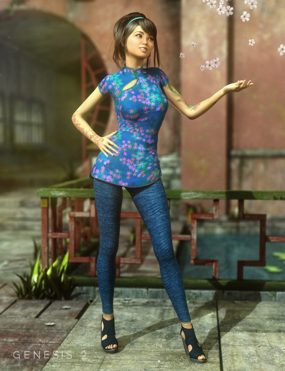 Tokyo Stroll Outfit for Genesis 2 Female(s)