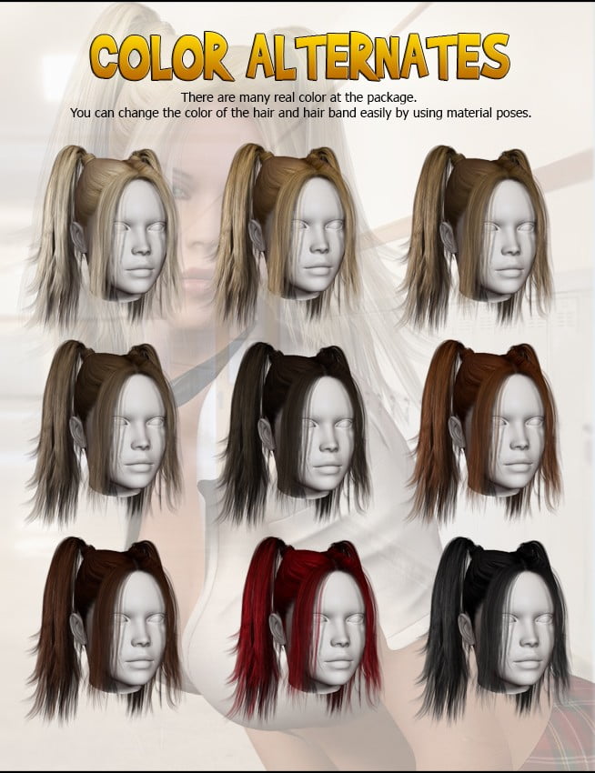 School Girl Hair for Genesis 2 Female(s)