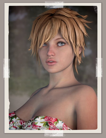 Ayla Hair for Genesis 2 Female(s)