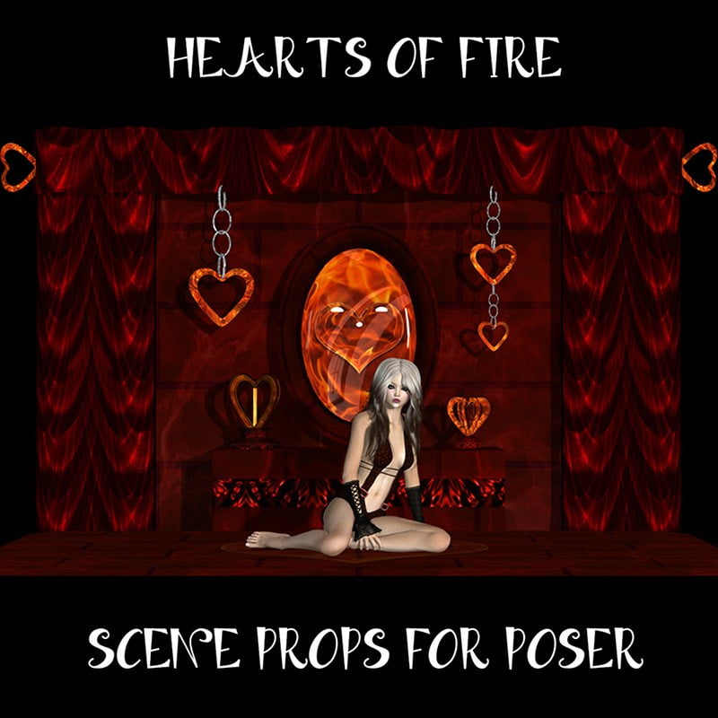Hearts of Fire Poser Scene Props