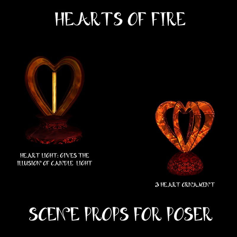 Hearts of Fire Poser Scene Props