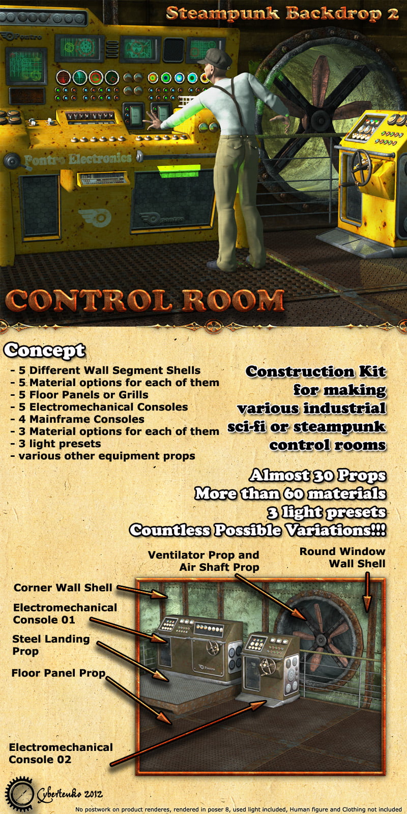 Control Room - Steampunk Backdrop 2