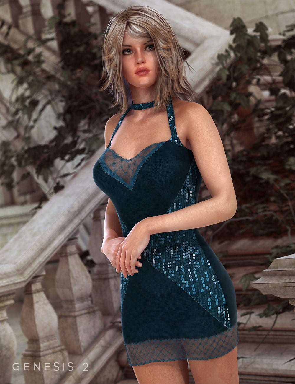 Teddy Dress for Genesis 2 Female(s) Textures