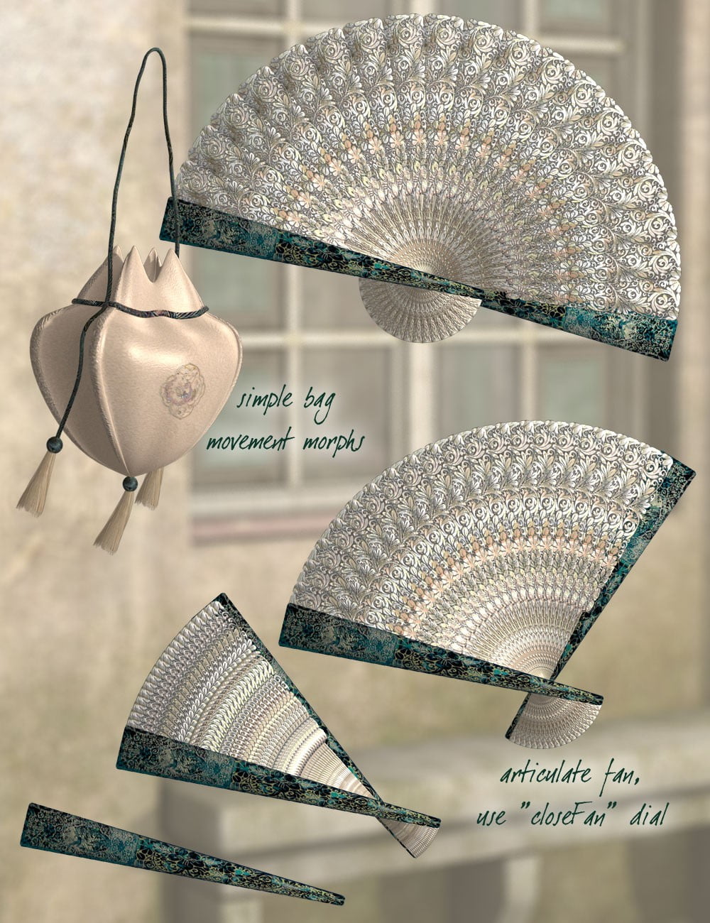 Fan and Reticule Set