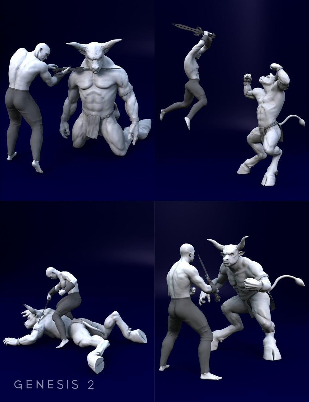 Arena Poses for Minotaur 6 and Gianni 6
