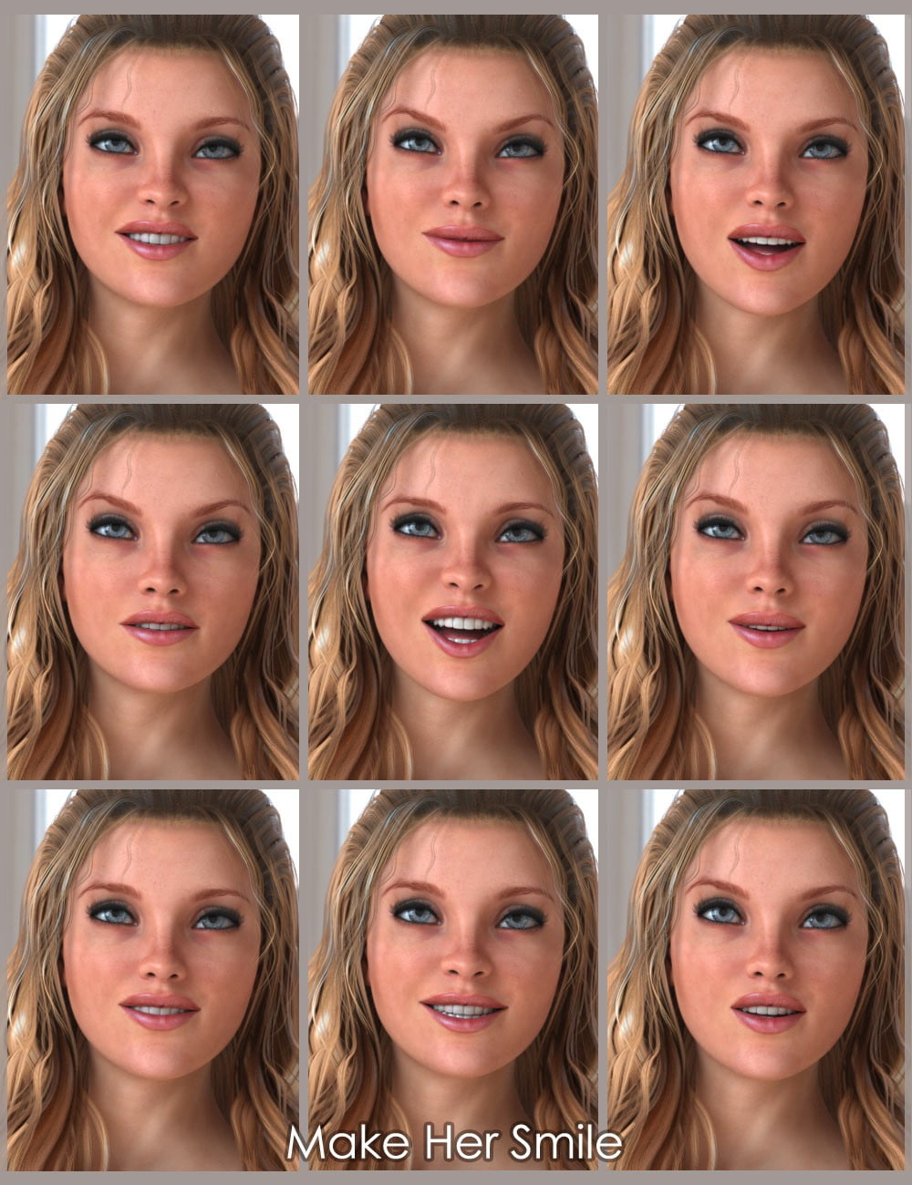 Make Her Smile Expressions for Genesis 2 Female(s)