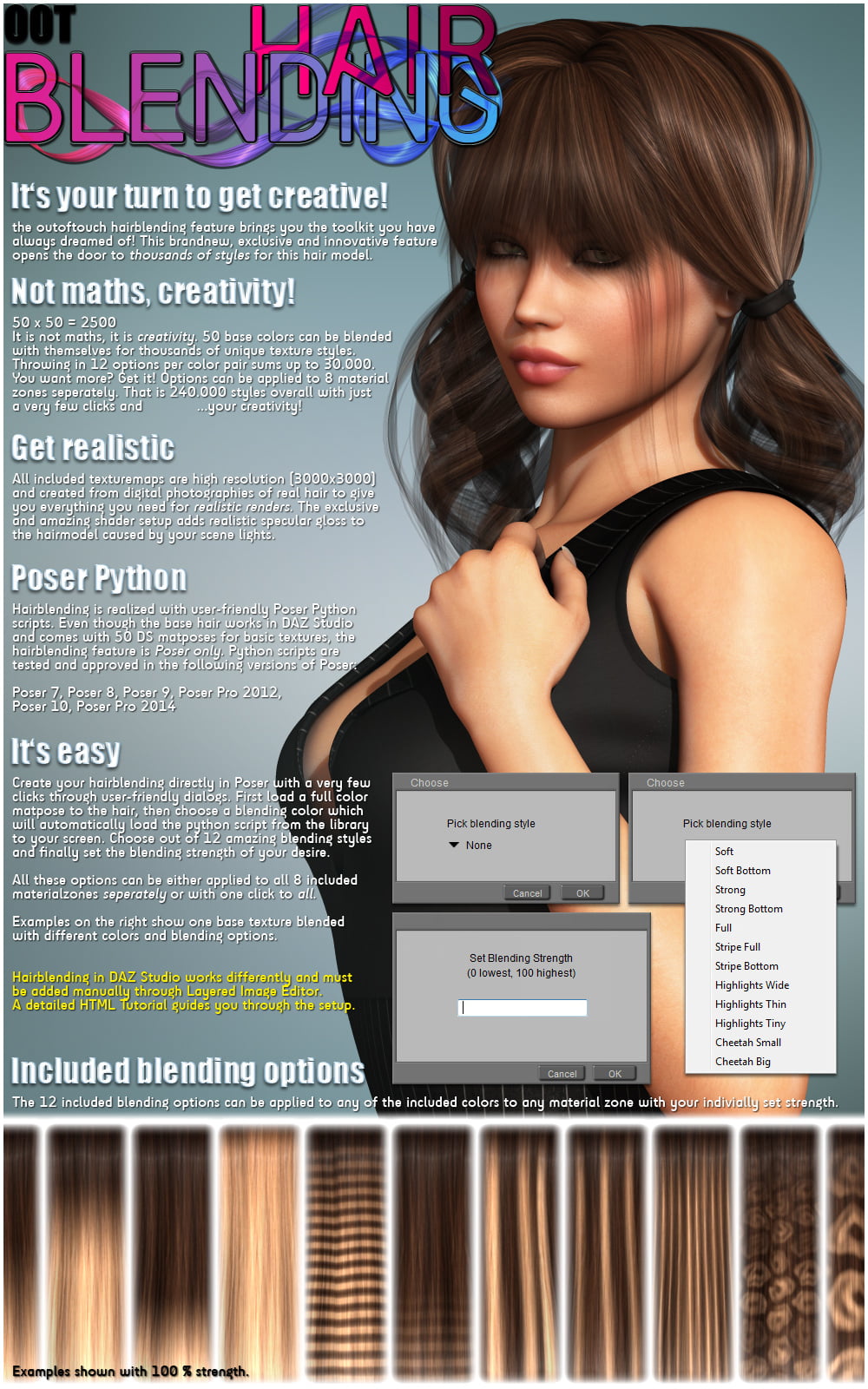 Wavy Pigtails Hair and OOT Hairblending