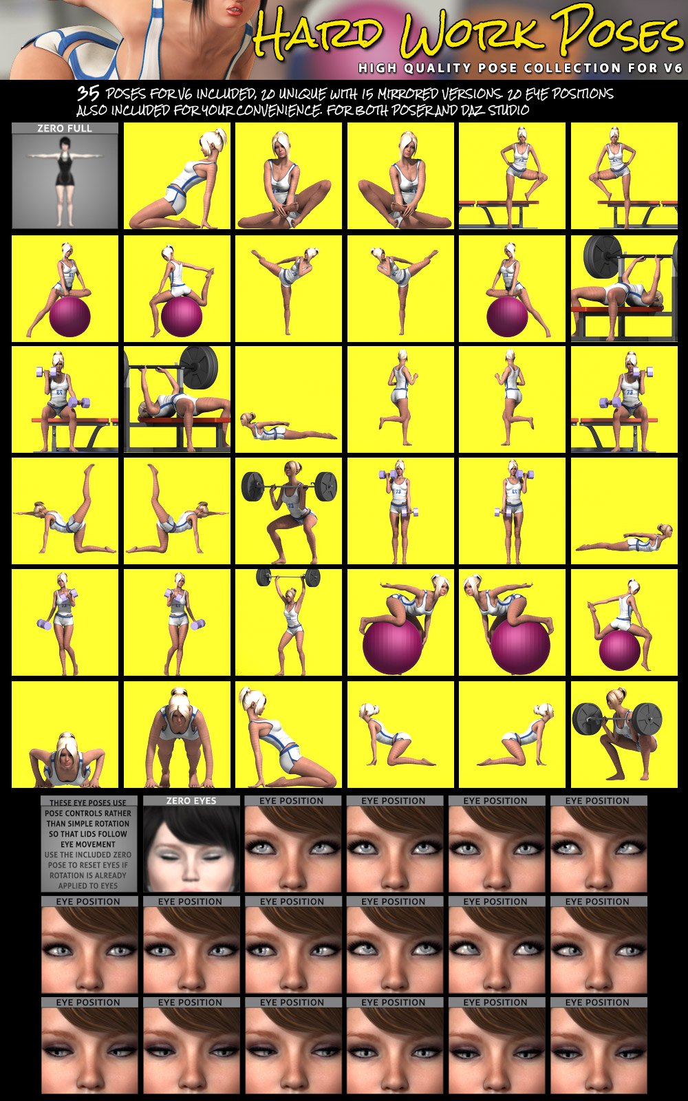 i13 HARD WORK Poses V6/G2F