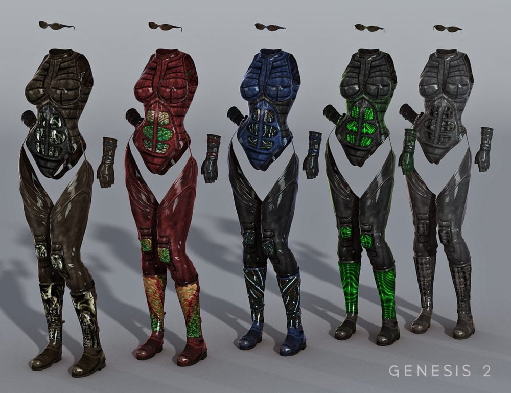 Textures for Mech Girl for Genesis 2 Female(s)