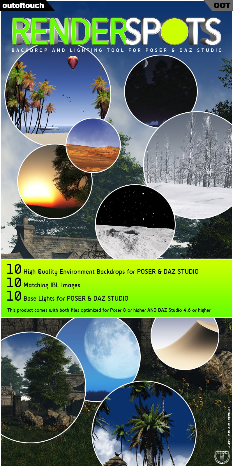 RenderSpots Base for Poser and DAZ Studio