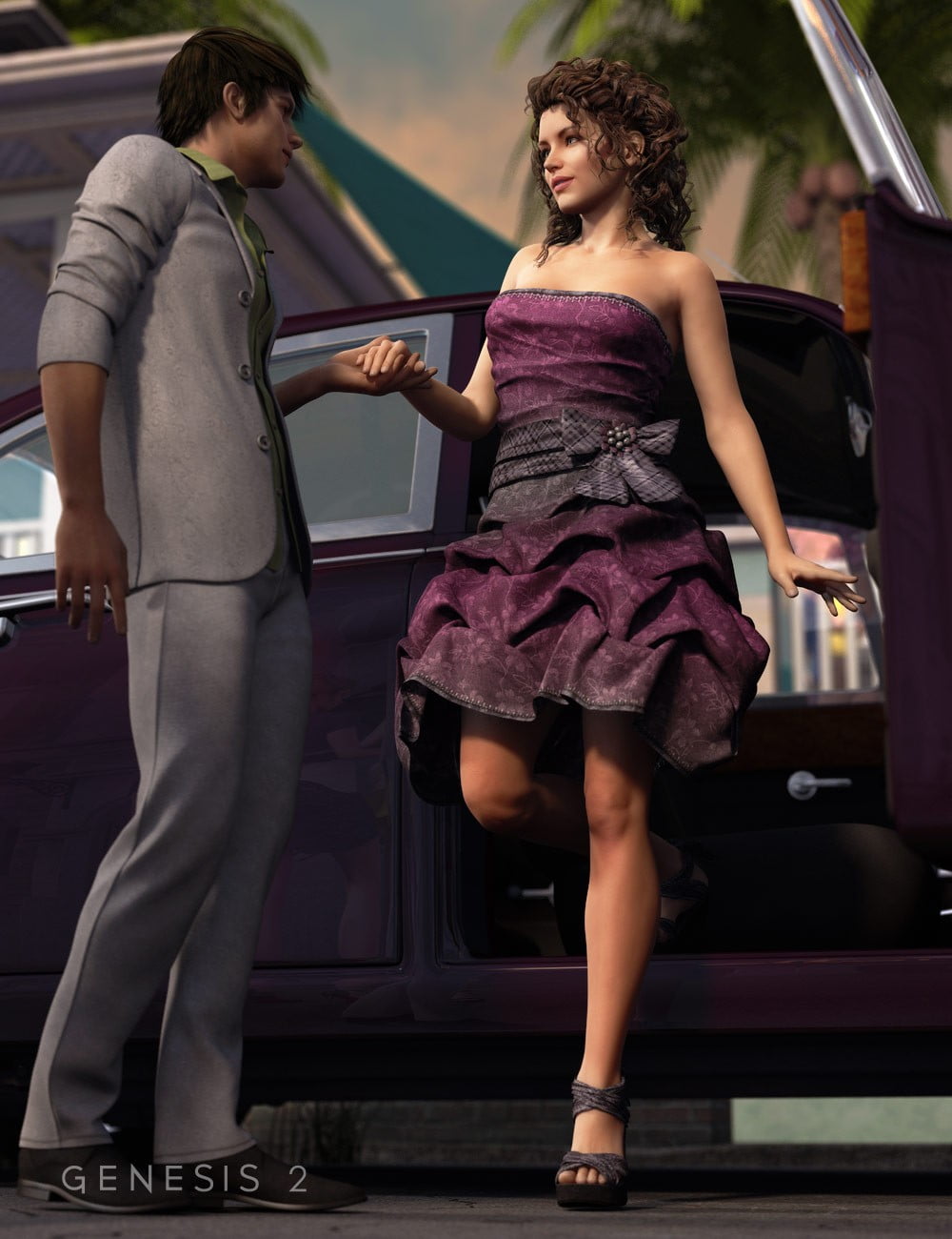 Party PickUp Dress for Genesis 2 Female(s)