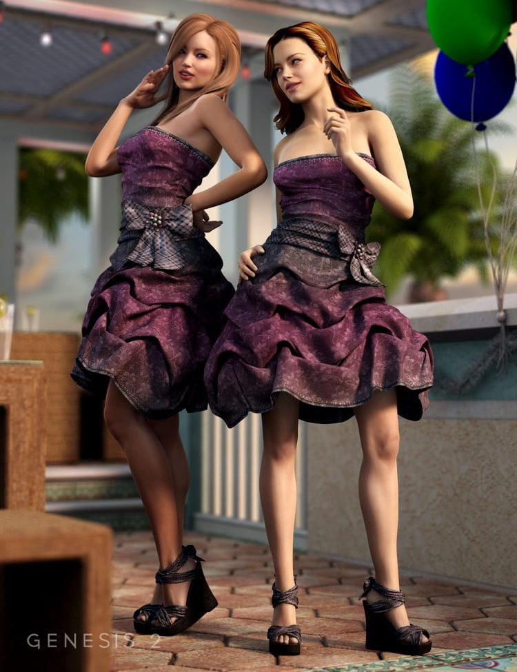 Party PickUp Dress for Genesis 2 Female(s)