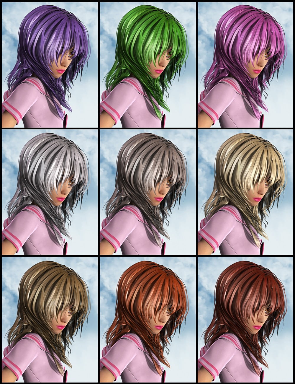 Koko Hair for Genesis 2 Female(s)