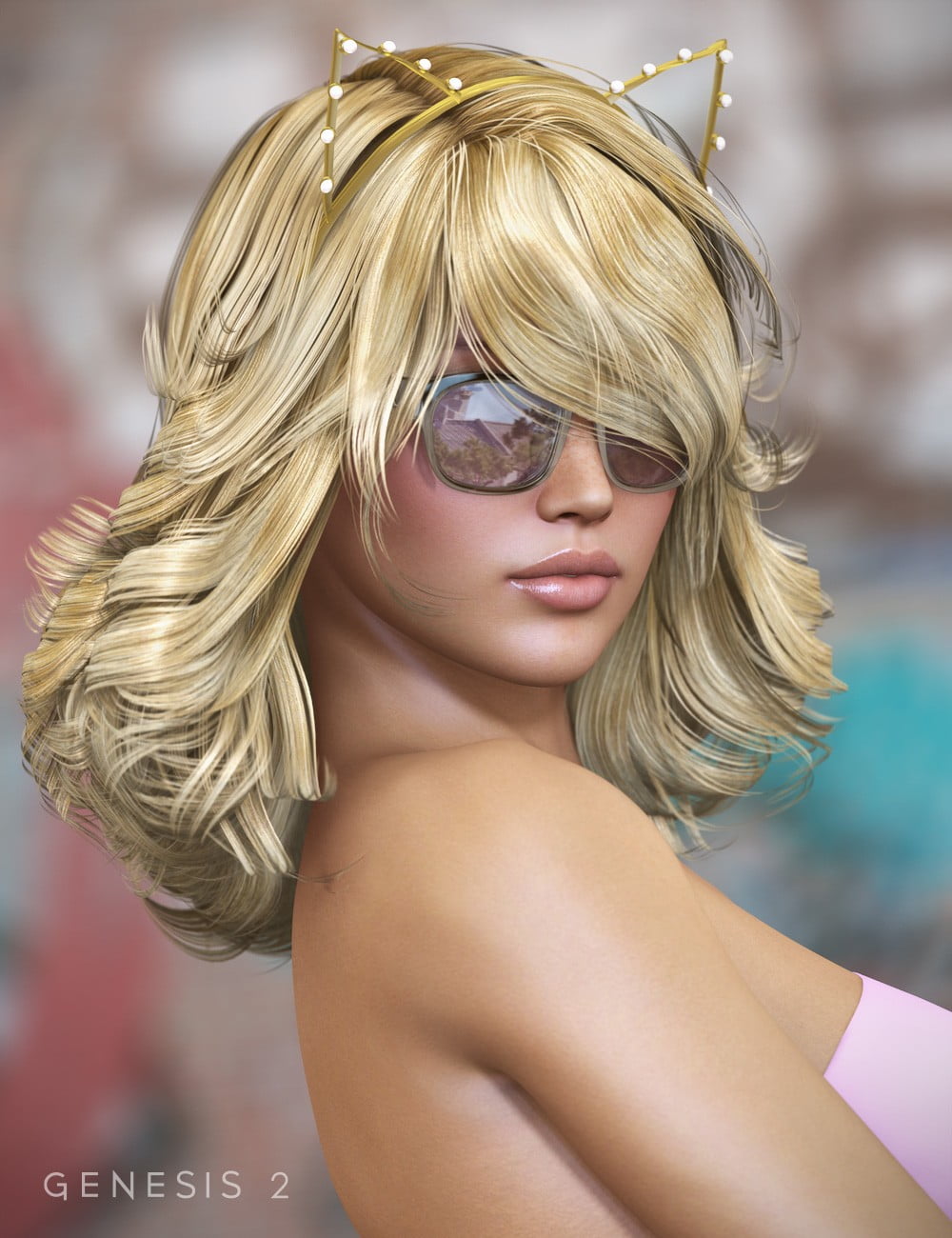 Cats Meow Hair for Genesis 2 Female(s)