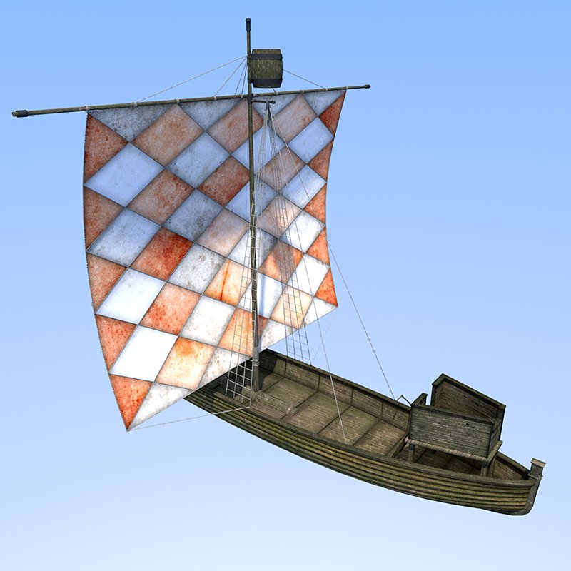 Medieval sailboat