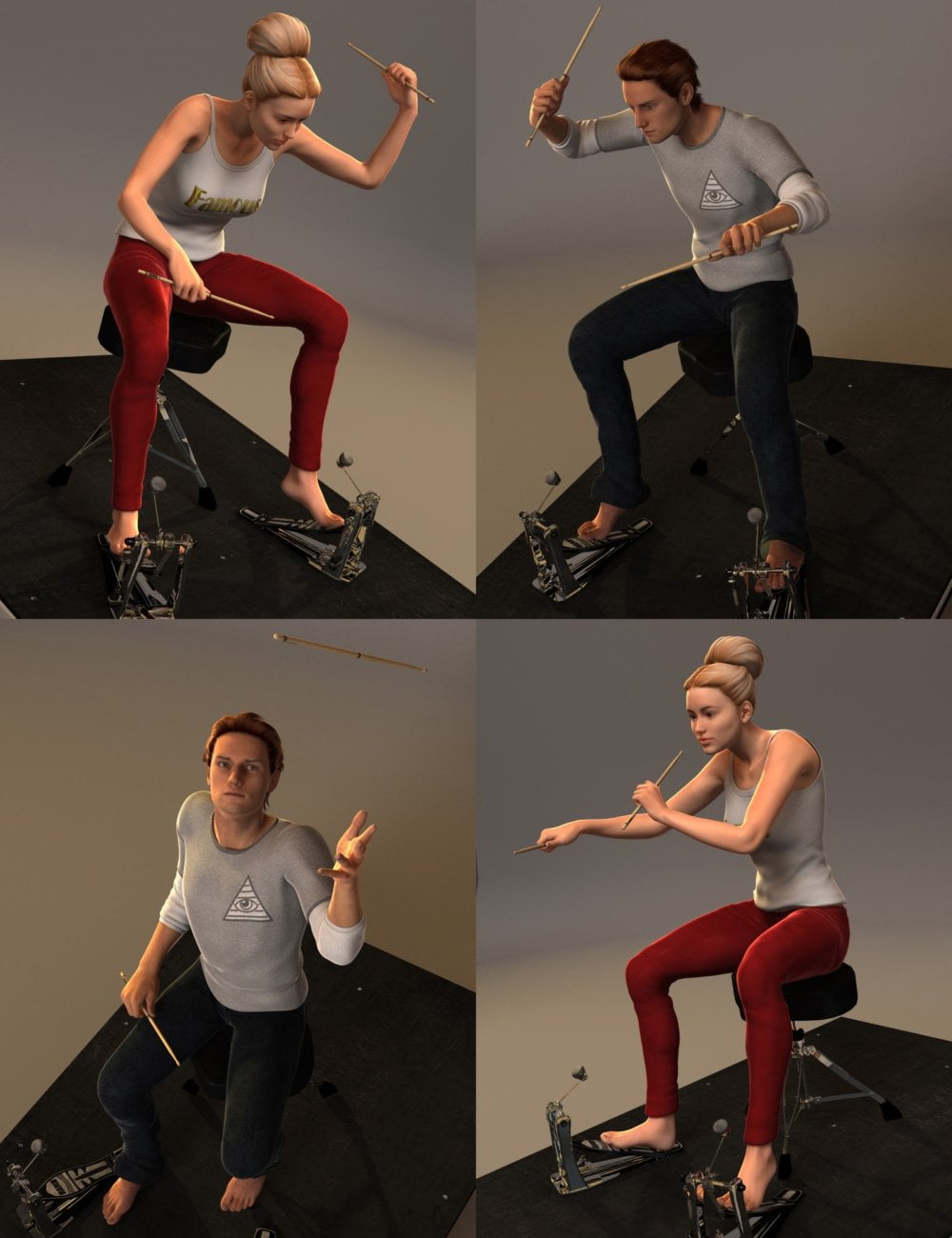 Rama Drum Solo Poses