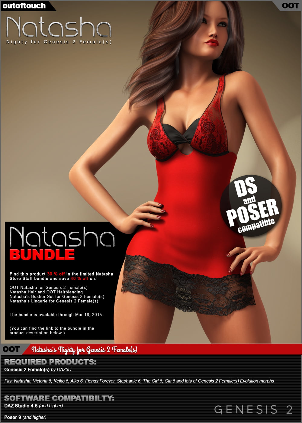 Natasha's Nighty for Genesis 2 Female(s)