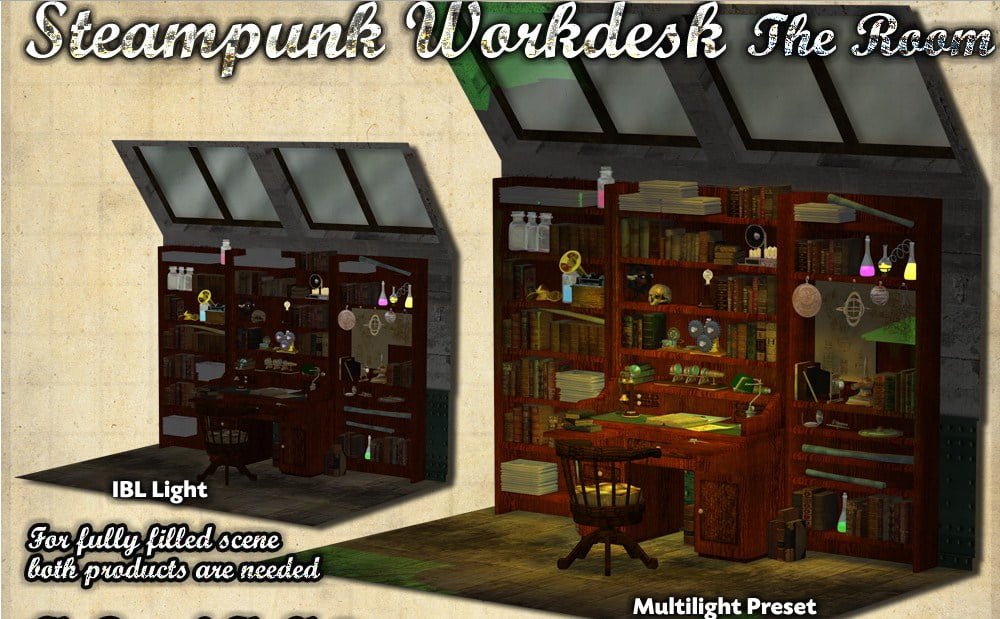 Steampunk Work Desk - The Room