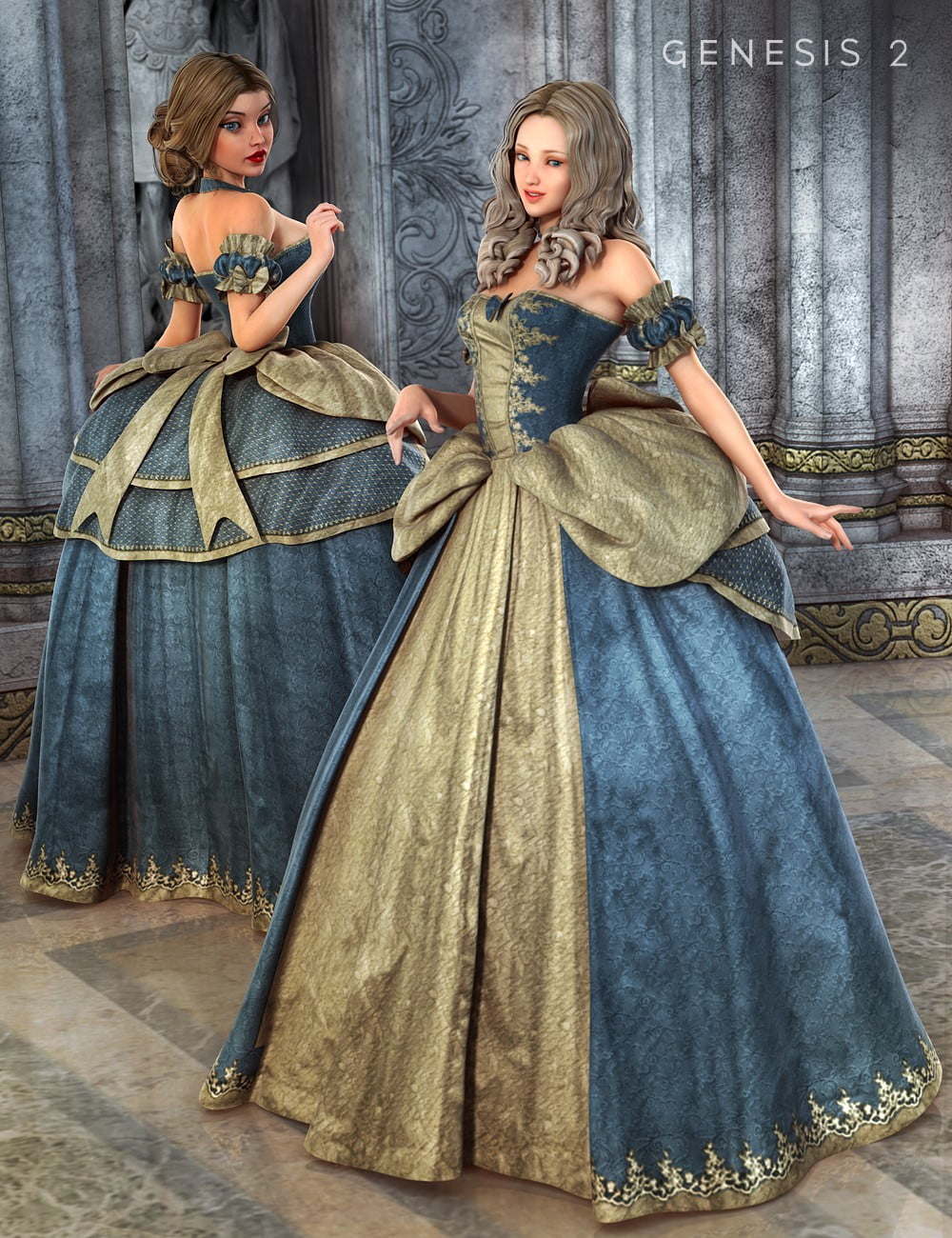Cinderella Ball Gown for Genesis 2 Female(s)