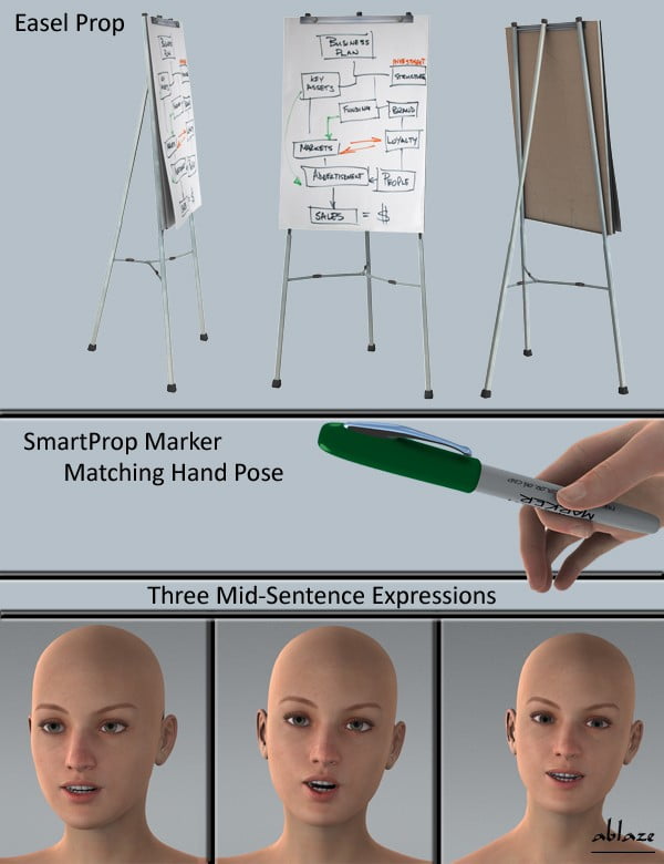 All Business Presentation Poses for Genesis 2 Female(s)