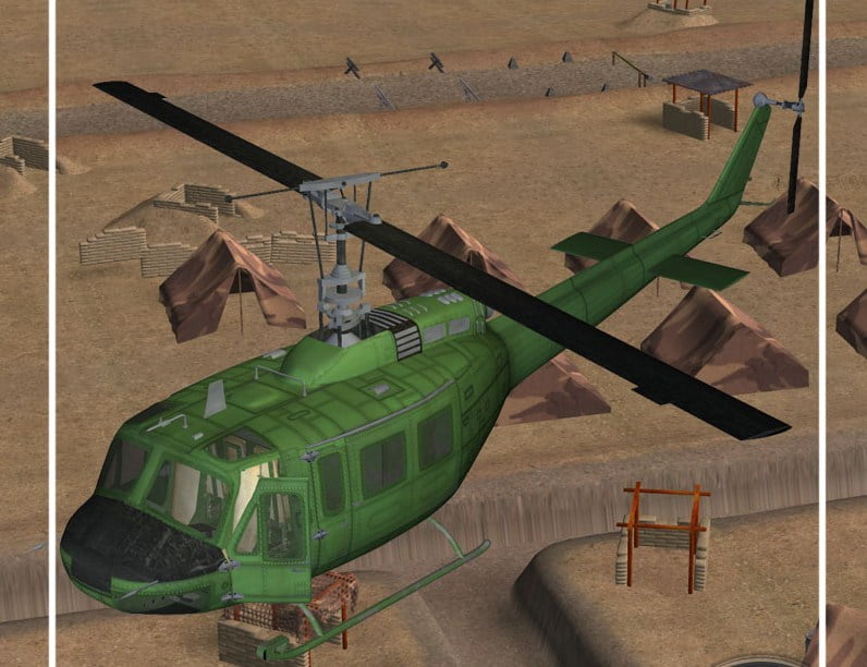 Huey Type Helicopter (Poser, Vue & OBJ)