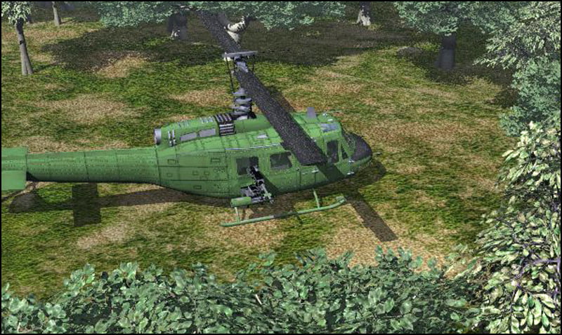 Huey Type Helicopter (Poser, Vue & OBJ)