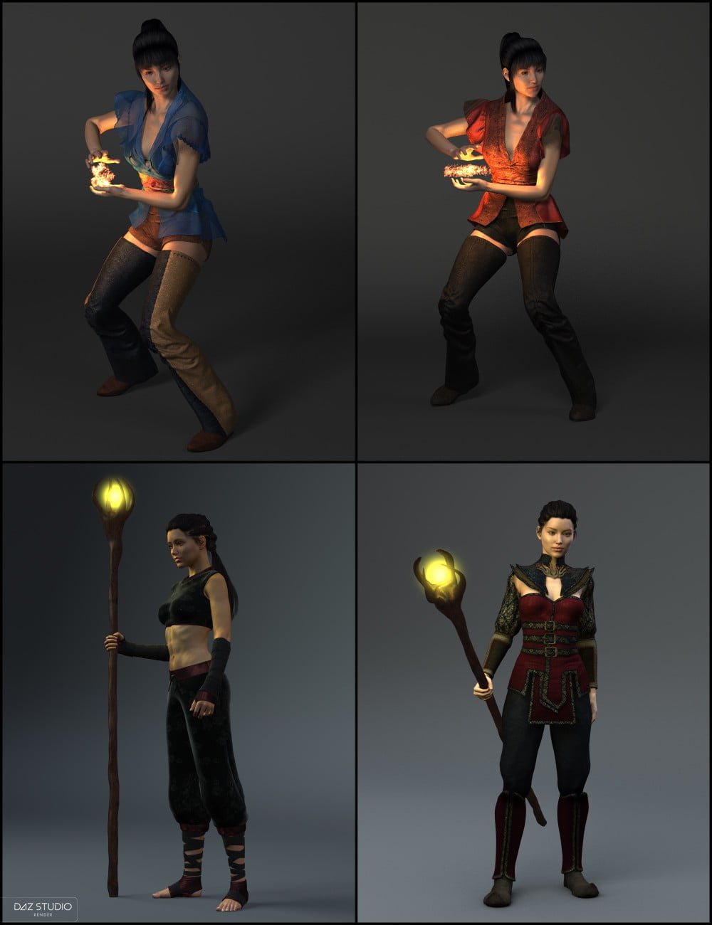 Soldiers of Magic Serpio Poses for Genesis 2 Female(s)