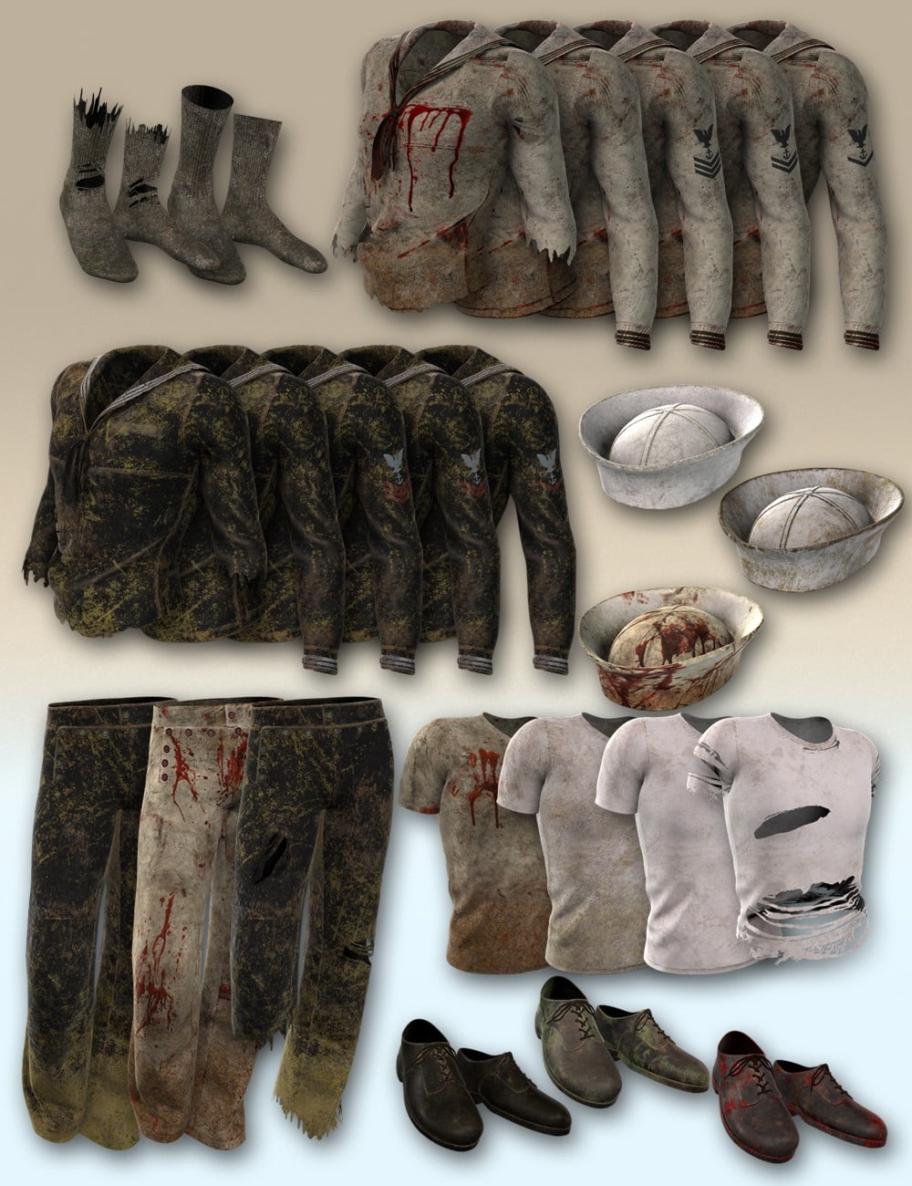 Shipwrecked and Undead for Naval Uniform