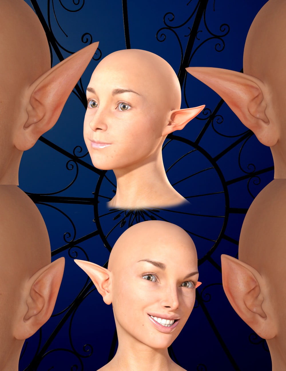 DA HD Elf Ears for Genesis 3 Female(s)