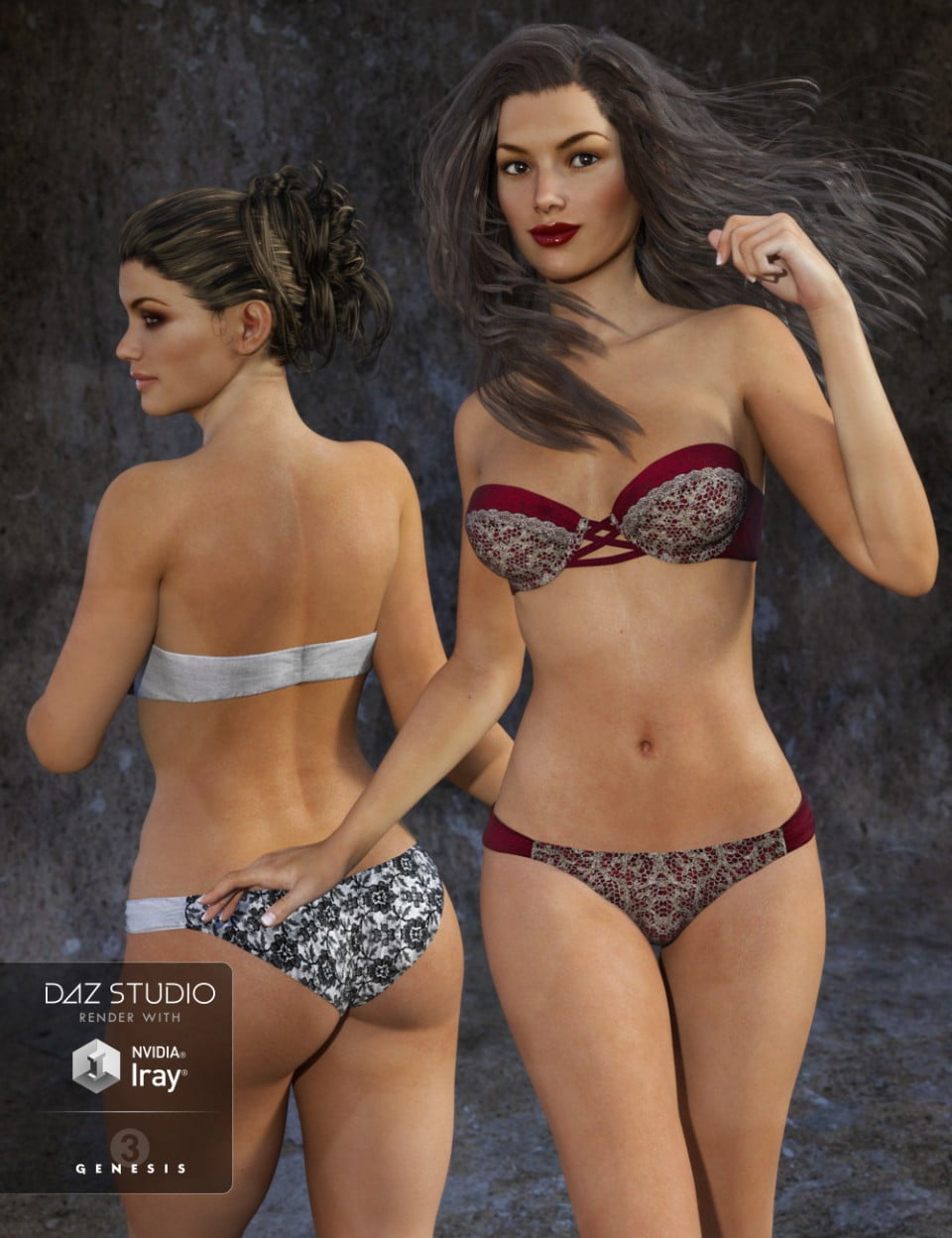 Bandeau Bikini Lingerie Textures