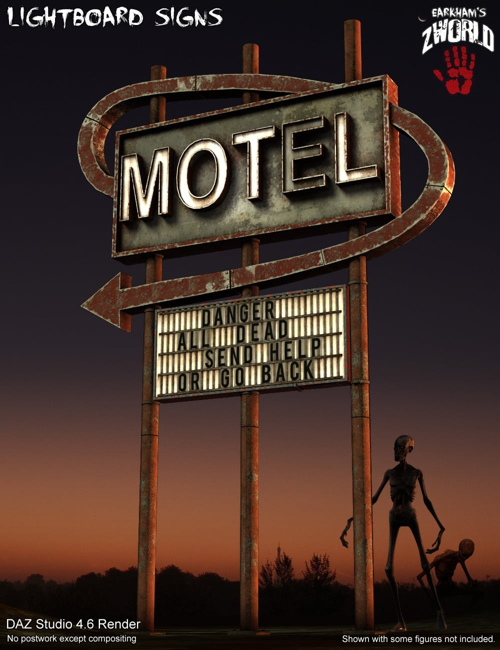 EArkham's ZWorld Lightboard Signs