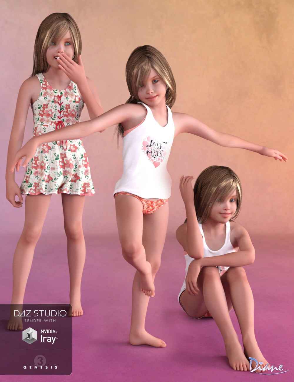 Adorbs Poses For Skyler And Genesis 3 Females 3d Models For Daz