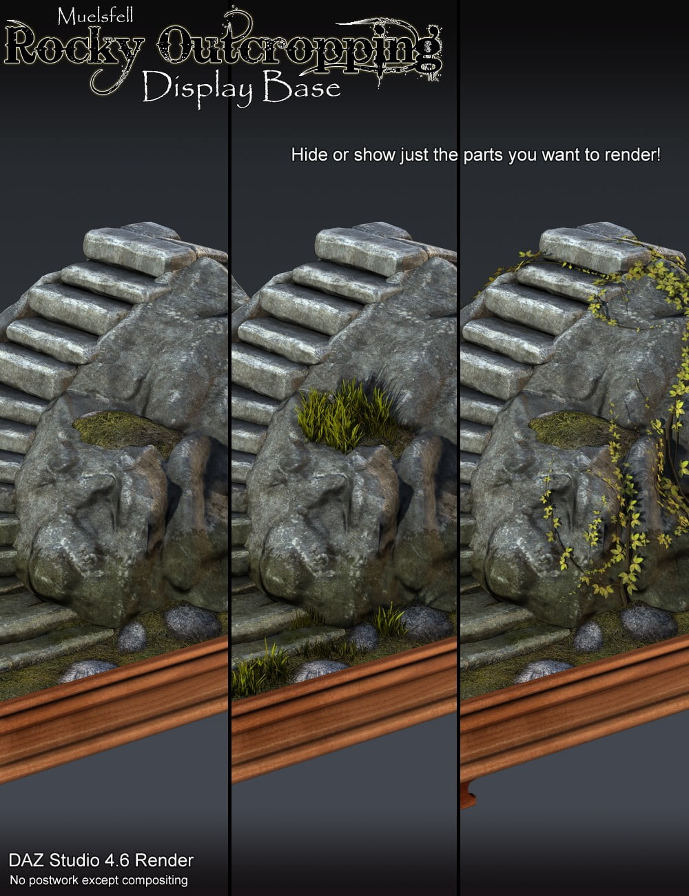 Muelsfell Rocky Outcropping Display Base