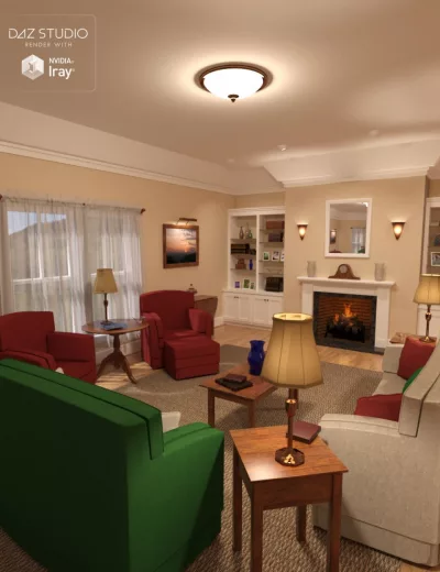 04-simple-living-living-room-daz3d