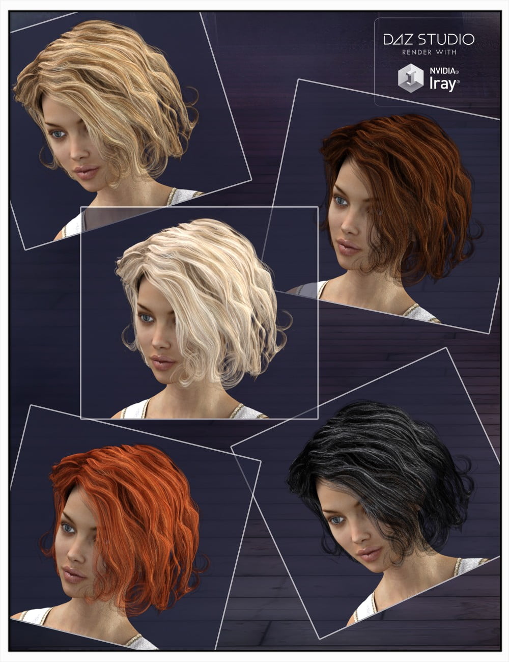 Icie Hair for Genesis 2 and 3 Female(s) and Victoria 4