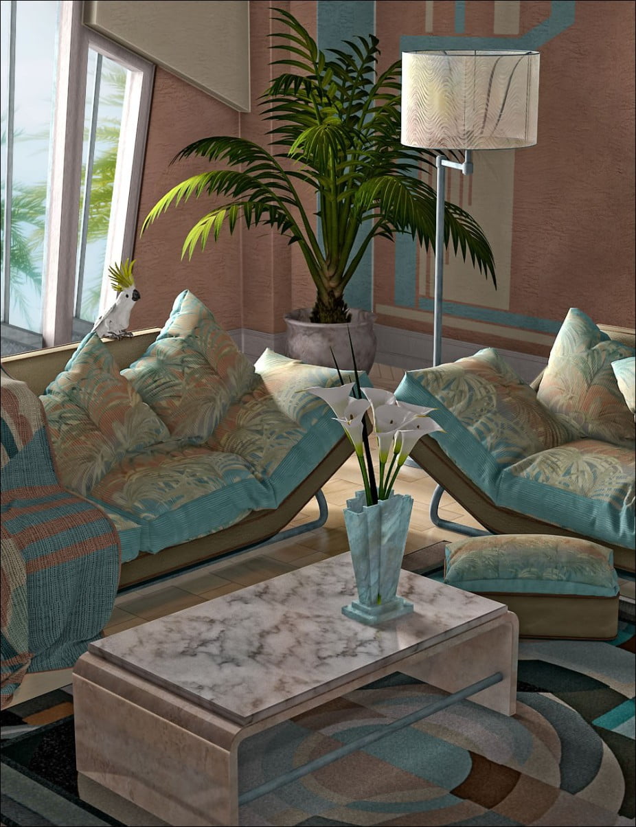 South Beach Deco 5 - Living