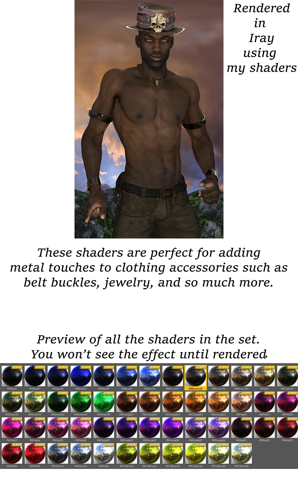 50 Iray Plain Metal Shaders