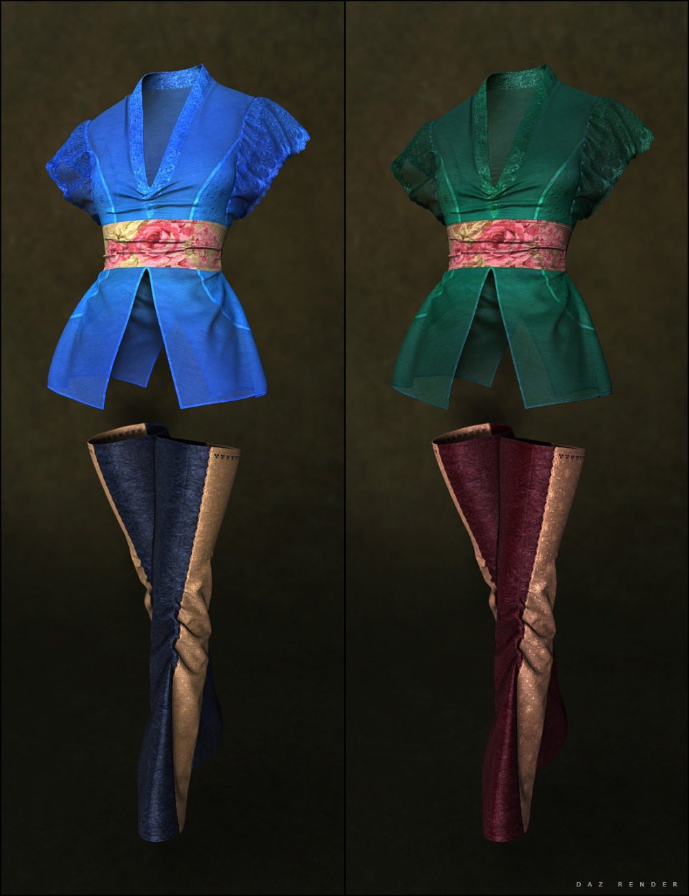 Modern Times and Ancient Dynasty for Battle Kimono