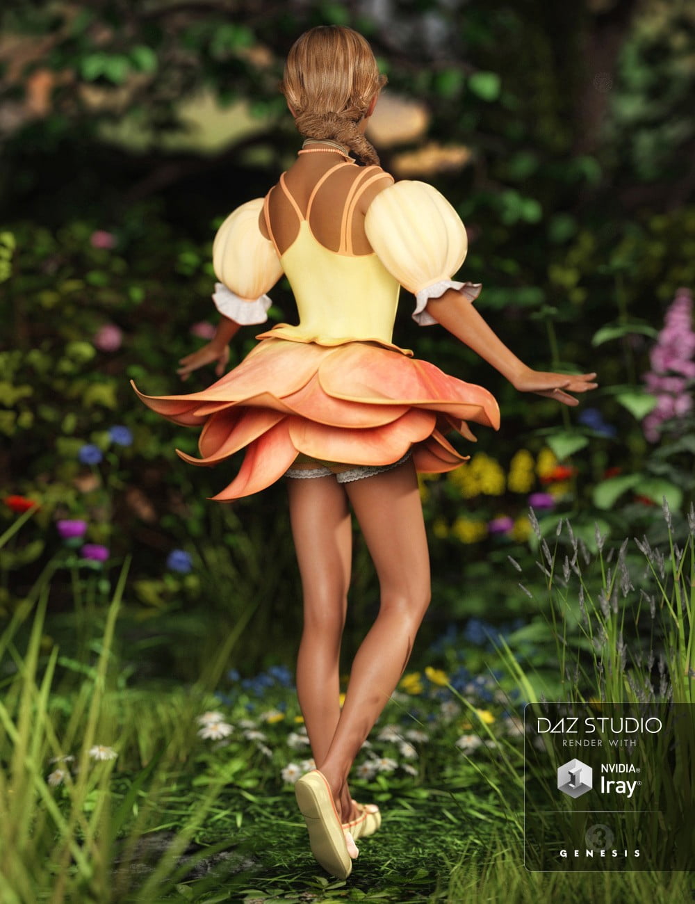 Rose Fairy Outfit for Genesis 3 Female(s)