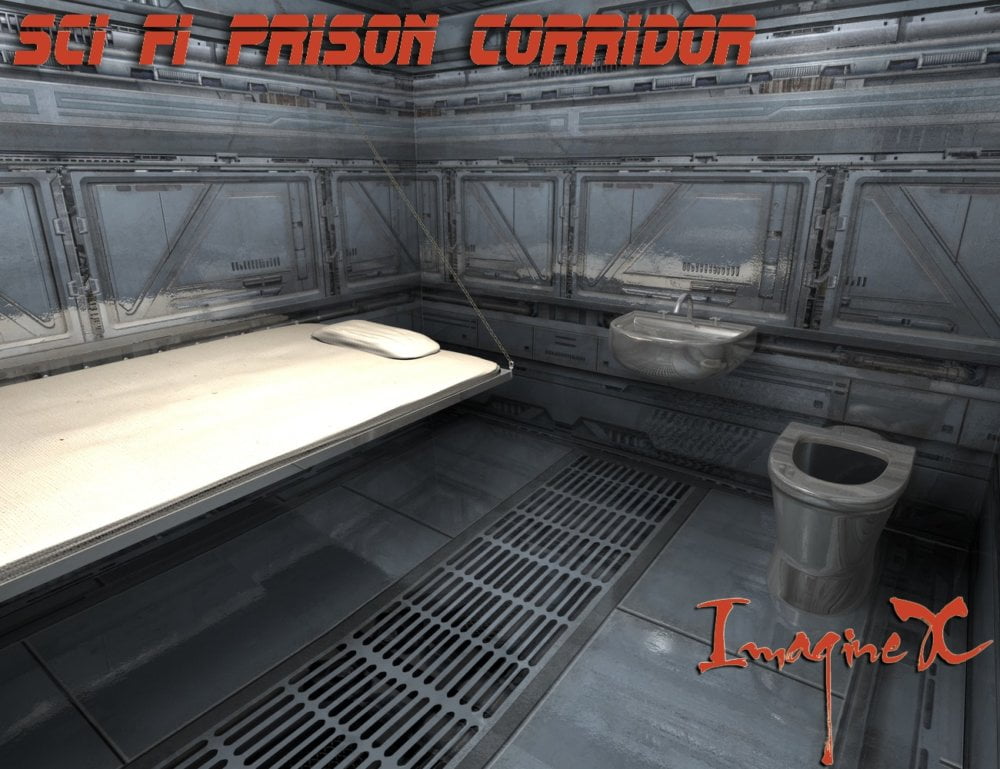 Sci Fi Prison Corridor
