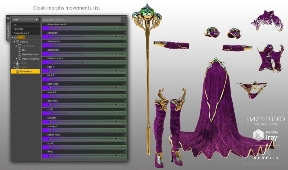 Purple Esmeralda for Genesis 3 Female(s)