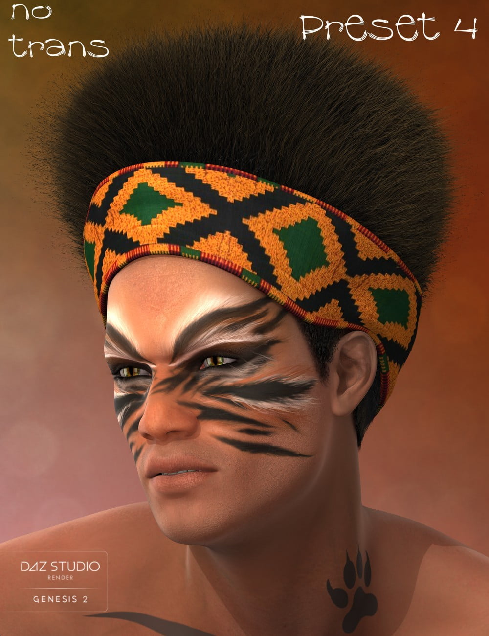 Nuru Hair for Genesis 2 Male(s)