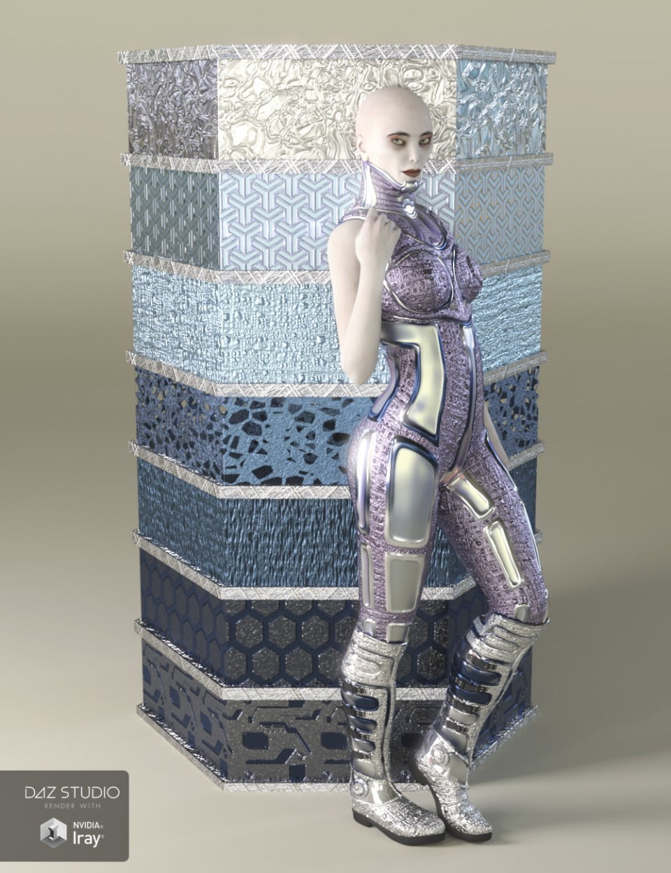 Alien Metals - Iray Shaders for DAZ Studio