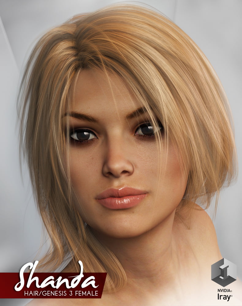 Shanda Hair for Genesis 3 Female
