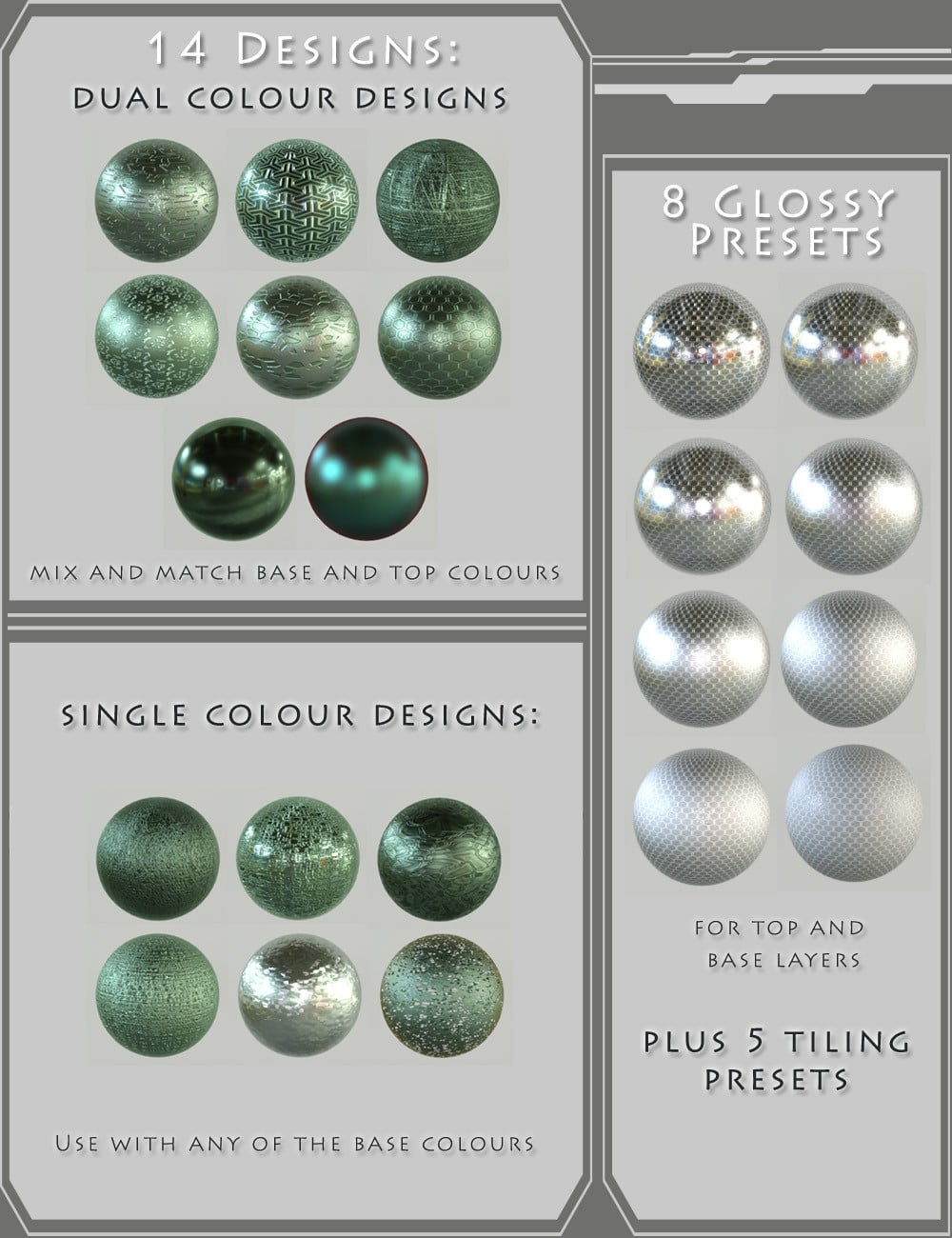 Alien Metals - Iray Shaders for DAZ Studio