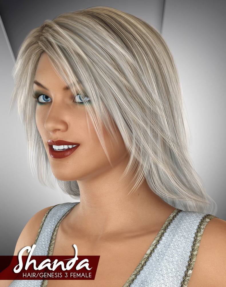 Shanda Hair for Genesis 3 Female