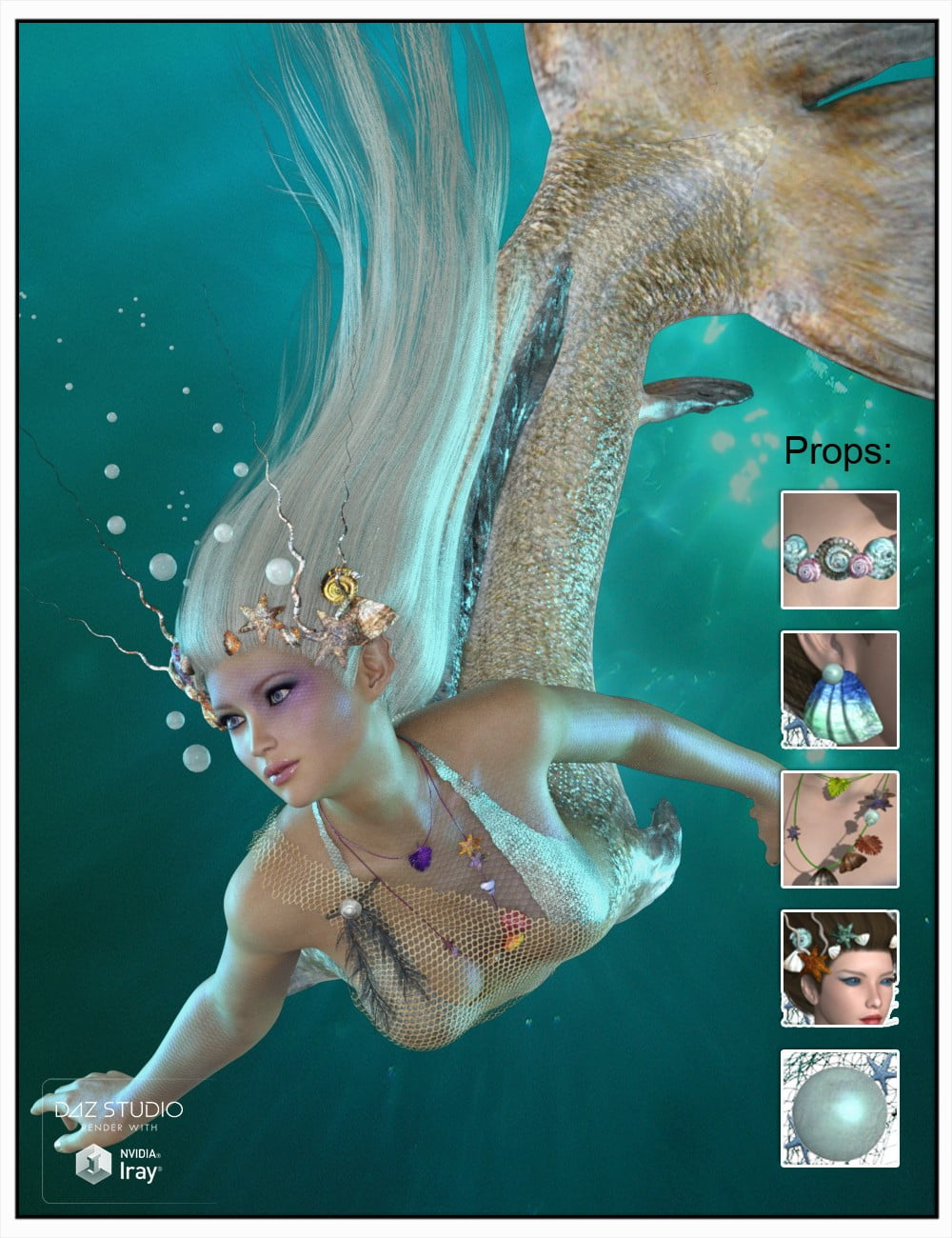 Laguna-Naoko Props for Genesis 3 Female(s), Genesis 2 Female(s) and Victoria 4