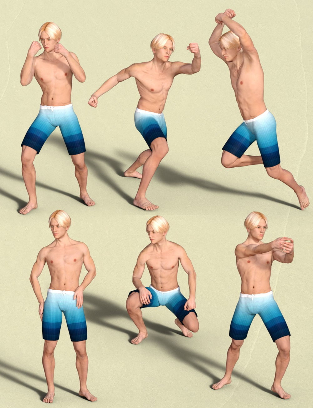 DA Variety Pose Pack for Genesis 3 Male & Michael 7